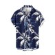 thumbnail image 4 of Mens Casual Manga Corta Botón Abajo Camisas Impresas Bolsillo Botón Turndown Cuello Top Blusa Camisa, 4 of 6
