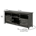 thumbnail image 5 of Uforic Farmhouse-Inspired TV Stand with Power Outlet, LED-Lit Media Console, Simplistic TV Cabinet for Living Room or Bedroom, Dark Rustic Oak, 59 Inch, 5 of 7