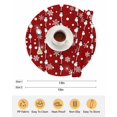 thumbnail image 6 of 15 Inch Round Placemats Set of 6, Christmas Snowman Red Non Slip Heat Insulation PP Table Mats, Winter Snowflakes Xmas Retro Washable Place Mats for Kitchen Dining Party Table Decor, 6 of 7