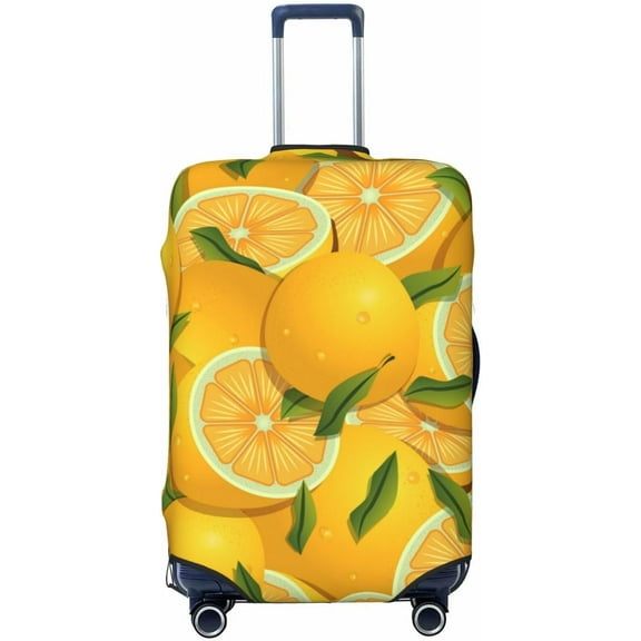 Yellow Limes Luggage Cover Washable Elasticated Luggage Covers for Suitcase tsa Approved Stylish Dust and Scratch Resistant Luggage Case Protector for Kids and Adults -