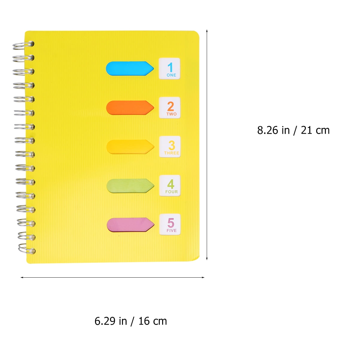 unbranded 2pcs Side-spiral Notebooks Thicken Notepad Category Notepad Students Stationery for Diary Journal Travel (A5 Middle Size Yellow)