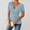 #0367-Light Blue, variant on Women's Tees V Neck Short Sleeve Wrap Ruched Button Decor Tops Casual Slim Fit Stylish T Shirts Gift