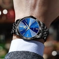 thumbnail image 4 of OLEVS Watches for Men Analog Quartz Dress Business Watch Stainless Steel Classic Casual Luxury Luminous Waterproof Male Mens Wrist Watches Reloj para Hombre Blue Dial, 4 of 14