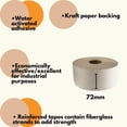 thumbnail image 6 of MMBM Reinforced Gummed Paper Tape, Model 40142-1, Water Activated, Multipurpose, Economically Effective, 10 Rolls, 72 mm x 450 ft, 6 of 7