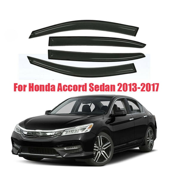 POSSBAY For Honda Accord Sedan 2013-2017 4Pcs Smoke Window Visor Rain Guards Shades