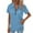 Sky Blue, variant on Women's Fashion Tops Half Zip Turn down Collar Short Sleeve T Shirts Summer Casual Loose Fit Comfy Clothes (XL, Wine)