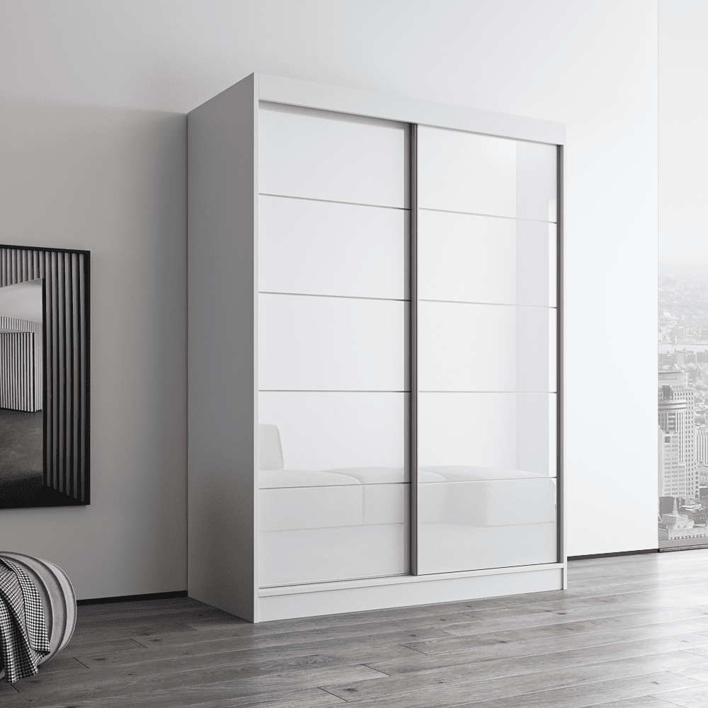 Big wardrobe with mirror discount