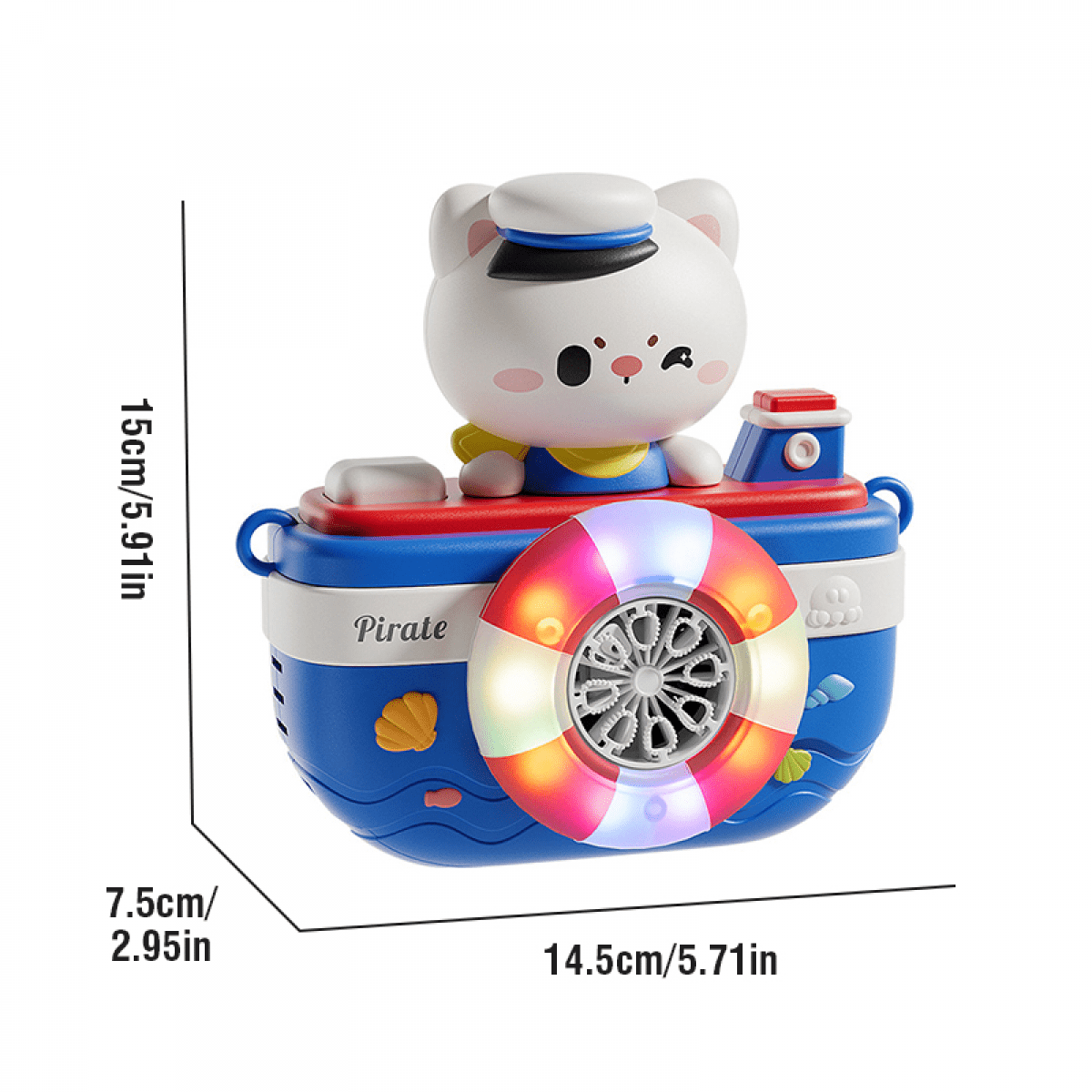 Cat Camera Bubbles Machine - Electric Bubble Maker Blower with Music & Lights for Boys Girls Outdoor Play Backyard Camping Gifts