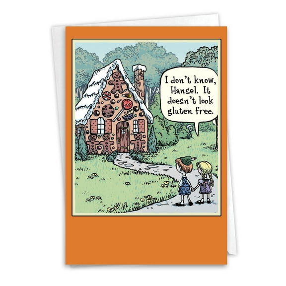 NobleWorks Funny Halloween Greeting Card with 5 x 7 Inch Envelope (1 Card) Gluten Free Halloween 3600