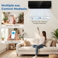 thumbnail image 5 of ALPULON 12000 BTU Ductless Mini Split Air Conditioner & Heater, 22 SEER2 WiFi Enabled Heat Pump, 208-230V Wall Mounted AC Unit, Black, 5 of 10