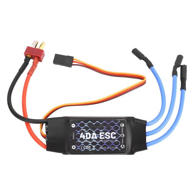 Un ESC sin escobillas, ESC sin escobillas 40A Negro RC Avión Sin escobillas ES RC Sin escobillas ESC Tecnología avanzada