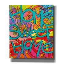 Epic Graffiti 'Home Sweet Home' by Dean Russo, Canvas Wall Art, 20"x24"