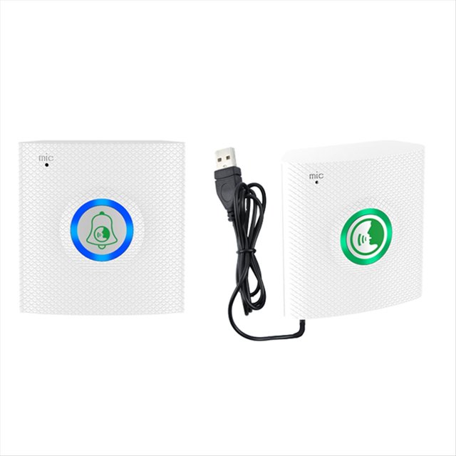 Intercomunicador Inalámbrico de Larga Distancia con Voz, Full Dúplex, Timbre Bidireccional con Audio, Timbre de para Personas Mayores, Color .