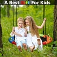 thumbnail image 5 of Tree Swing, Saucer Flying Swing 40 Inch for Kids, 900lbs Weight Capacity, with Adjustable Hanging Straps, for Indoor and Outdoor, Multicolor, Gifts for Kids, 5 of 6