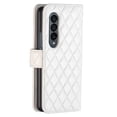 thumbnail image 4 of Premium PU Leather Wallet Case for Samsung Galaxy Z Fold4 with Card Slots Holder Magnetic Clasp Cover, Stylish Adjustable Kickstand Flip Soft Silicone Shockproof Leather Case for Women Girls, White, 4 of 8