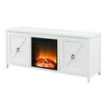 thumbnail image 6 of Evelyn&Zoe Granger Rectangular TV Stand with Log Fireplace for TV's up to 65", White, 6 of 12
