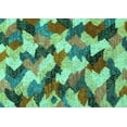 thumbnail image 1 of Ahgly Company Indoor Rectangle Abstract Turquoise Blue Modern Area Rugs, 2' x 3', 1 of 4