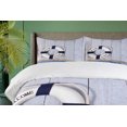 thumbnail image 4 of Ambesonne Marine Duvet Cover Sets, Holiday Seaman Ocean, 2-Queen, Taupe Cream Navy Blue, 4 of 7