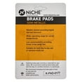thumbnail image 3 of Niche Rear Brake Pad Set for Yamaha Raider Semi-Metallic Motorcycle 2 Pack 519-KPA2399D, 3 of 6