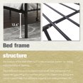 thumbnail image 6 of alazyhome Victorian Black Metal Platform Bed Frame, Twin, 6 of 7
