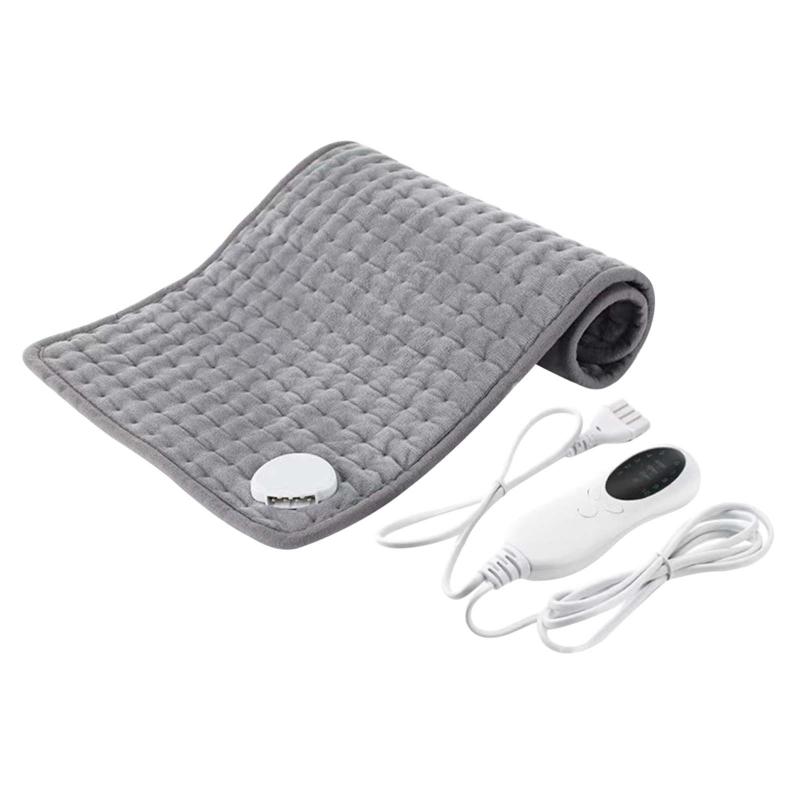 AuroraX Portable Heated Blanket Throw Small Electric Blanket,Adjustable Temperature 30"x16" Heating Blanket with 10 Heating Levels and 3 Timer Settings for,Office Car Camping