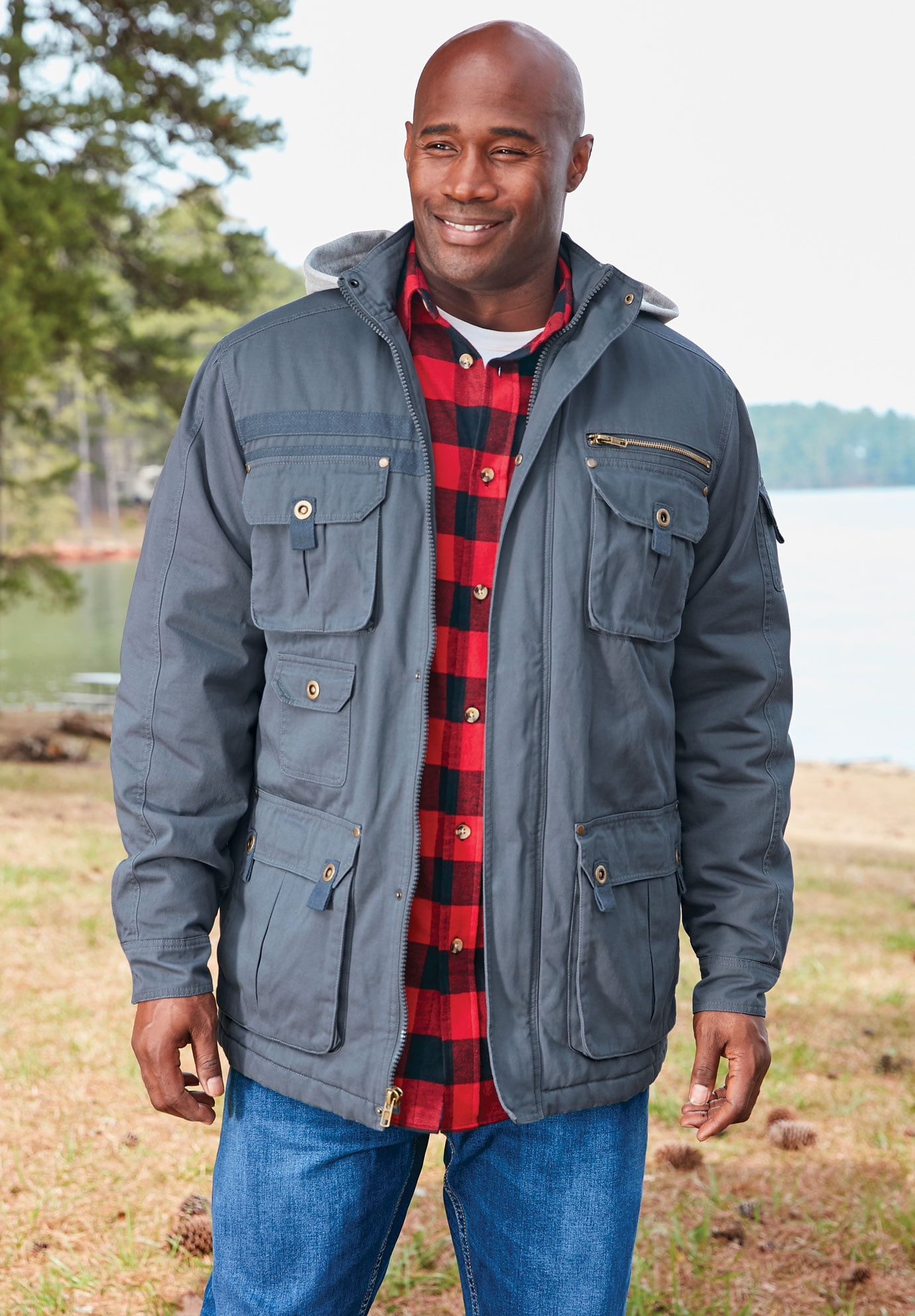 Twill Utility Jacket for Men