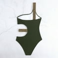 thumbnail image 4 of QHFBli Womens Sexy Cutout One Piece Swimsuit Monokini with Long Sleeve Coverup Shirt, 4 of 7