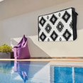 thumbnail image 6 of Outdoor TV Cover 36 to 39 Inches, Bohemian Black Gray Aztec Ethnic Style Geometric Country Waterproof TV Cover with Remote Control Pocket, Flat Screen TV Cover Protector for Outside TV, 6 of 6
