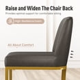 thumbnail image 5 of MF Studio 24" Counter Height Bar Stool with Back Set of 2, Faux Leather Bar Chair for Kitchen Island, Gold & Dark Gray, 5 of 8