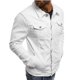 thumbnail image 3 of Chaqueta vaquera para hombre, estilo clásico, ajustado, rasgado, desgastado, informal, estilo camionero, 3 of 5