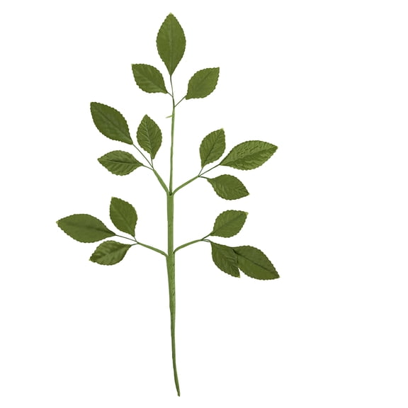 Reliant Ribbon - FT-MA3865-MG-U, Rose Leaf Spray 15 Leaves Regular Pack Floral Accessories, Moss, Miscellaneous, 12 Pieces