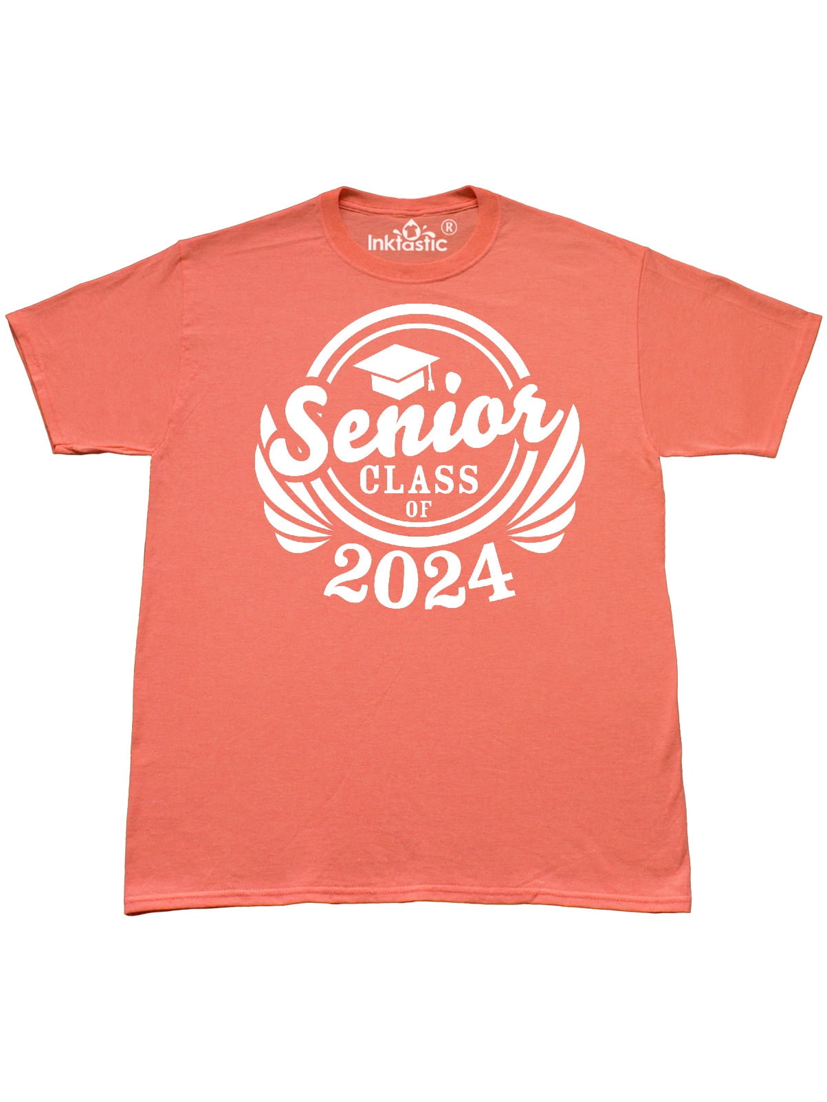 INKtastic - Senior Class of 2024 in White with Graduation Cap T-Shirt ...