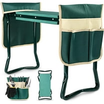 Upgraded Garden Kneeler and Seat with Thicken & Widen Soft Kneeling Pad,Heavy Duty Foldable Gardener Stool with 2 Tool Pouches,Gardening Gifts for Women Mom Men