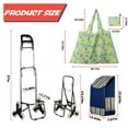 thumbnail image 3 of WZCPCV Foldable Stairs Climber Shopping Cart, Grocery Cart on Wheels,Heavy Duty Utility Cart Trolley, 2-in-1 Tri-Wheels Climbing Carts with Detachable Oxford Bag,Navy, 3 of 7
