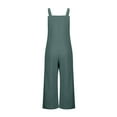 thumbnail image 2 of Clearance! Borniu Jumpsuits for Women, Summer New Casual Solid Color Collar Loose Suspenders Jumpsuit Overalls Women, Rompers for Women, Onesie for Women Clearance, 2 of 4