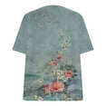 thumbnail image 5 of Aloohaidyvio Blouses for Women Plus Size,Womens Fashion Casual Plus Size Scenic Flowers Printing V-Neck T-Shirt Tops, 5 of 5