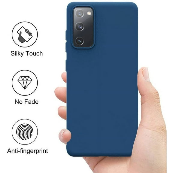 Case for Samsung Galaxy S21 Ultra (6.8") Hybrid Liquid Silicone Gel Rubber TPU Flexible Slim Gummy Protective Cover for Galaxy S21 Ultra by Xcell - Navy