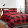 thumbnail image 2 of Safdie & Co. Quilt 3PC Set K Reversible Red Moose, 2 of 2