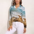 thumbnail image 3 of Starfish Beach Long Sleeve Blouse Woman Streetwear Casual Shirts Summer Oversize Woman Streetwear Clothing Birthday Present, 3 of 7