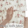 thumbnail image 6 of NICETOWN Valance Curtain for Window, Ruffled Linen Rose Valance Shabby Chic Small Window Treatment for Bedroom, Farmhouse Light Filtering Rod Pocket Valance Curtains, Red, 52"x18", 1 Panel, 6 of 10