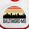 thumbnail image 4 of Inktastic Baltimore Maryland Skyline Sunset Boys or Girls Baby Bib, 4 of 4