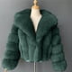 thumbnail image 5 of Chaquetas y abrigos casuales de manga larga sin capucha para mujer, de talla grande, de invierno, cálidos, holgados, con cuello alto, de felpa y pelo, de poliéster., 5 of 5