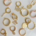 thumbnail image 3 of Gold Inspirational Words Heart Dangle Small Huggie Hoop Earrings for Women Cartilage Hoops Drop Earring, 3 of 7