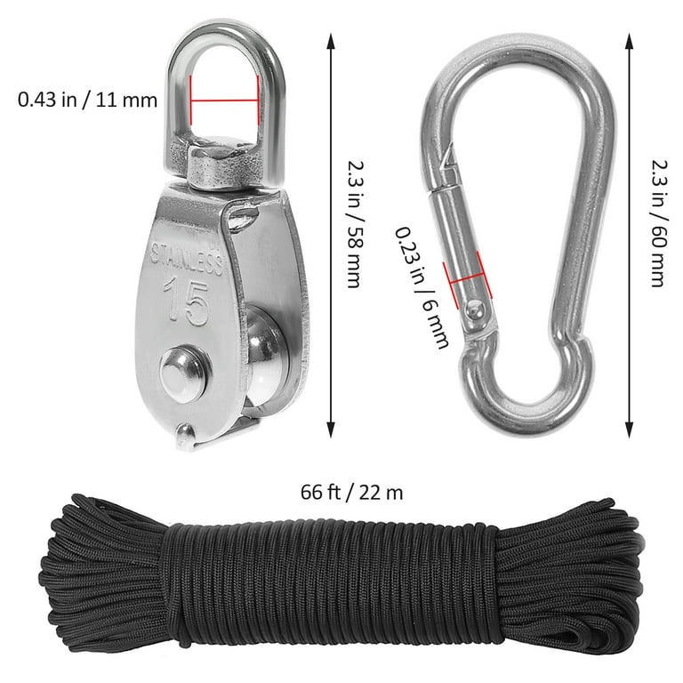 Accessories Traction Pulley Wheel Small Pulley Rope Pulley System Pulley Appendix Stainless Steel, Size: 5.8X3X1.1CM, Other