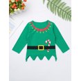 thumbnail image 4 of DPOIS Infant Baby Boys Girls Christmas Santa Elf Costume Outfit Shirt Top Stripe Pants Hat, 4 of 7
