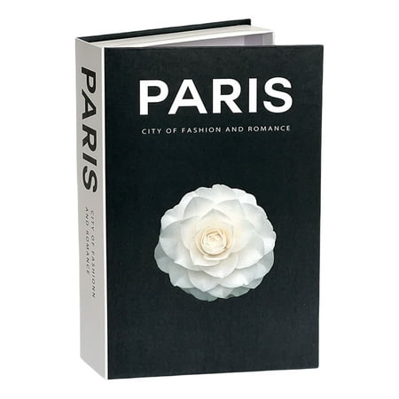 

GIFZES Storage Box Modern Minimalistic Creative English Letter Print Decorate Fake Book Simulation Storage Book for Office Black White