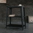 thumbnail image 4 of 3-Tiered Metal Frame, Industrial Dining Cart with Swivel Wheels, Black, 4 of 10