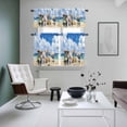 thumbnail image 5 of Puppy Beach Kitchen Curtains Valances and Tiers Set of 3 Watercolor Summer Dogs Beach Sky Ocean Tier Curtains and Valance with Rod Pocket for Small Windows, 27.5"x24", 5 of 9