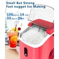 thumbnail image 4 of Electactic 35lbs Countertop Ice Maker, Crushed Nugget Ice Type with Scoop, Cubes Ready in 10 Mins, Red, 4 of 7