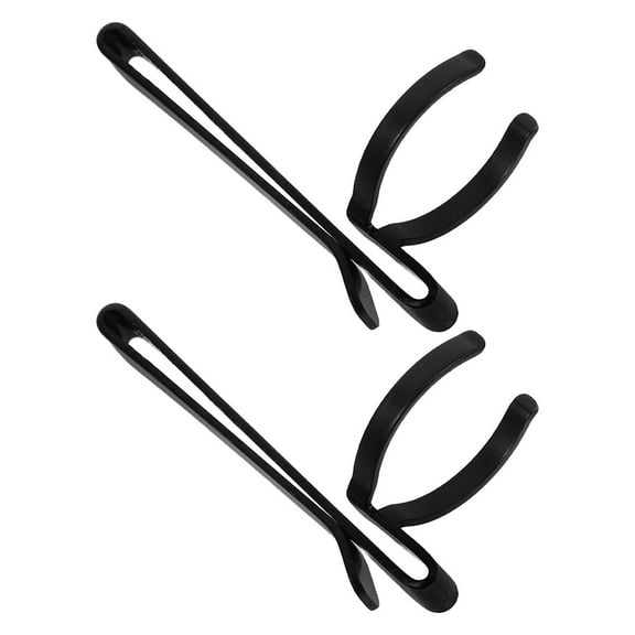 Siliaire 2Pcs Black Metal Flashlight Clip for Hands-Free Lighting Outdoor Activities